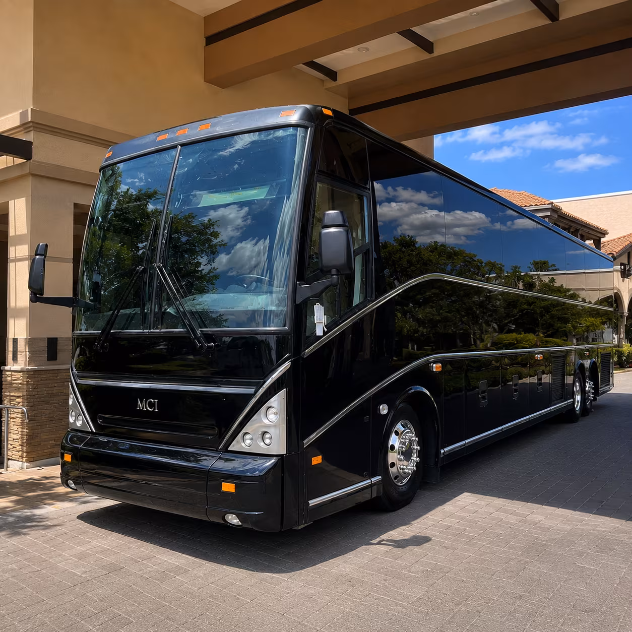 jurupa valley charter bus rental exterior
